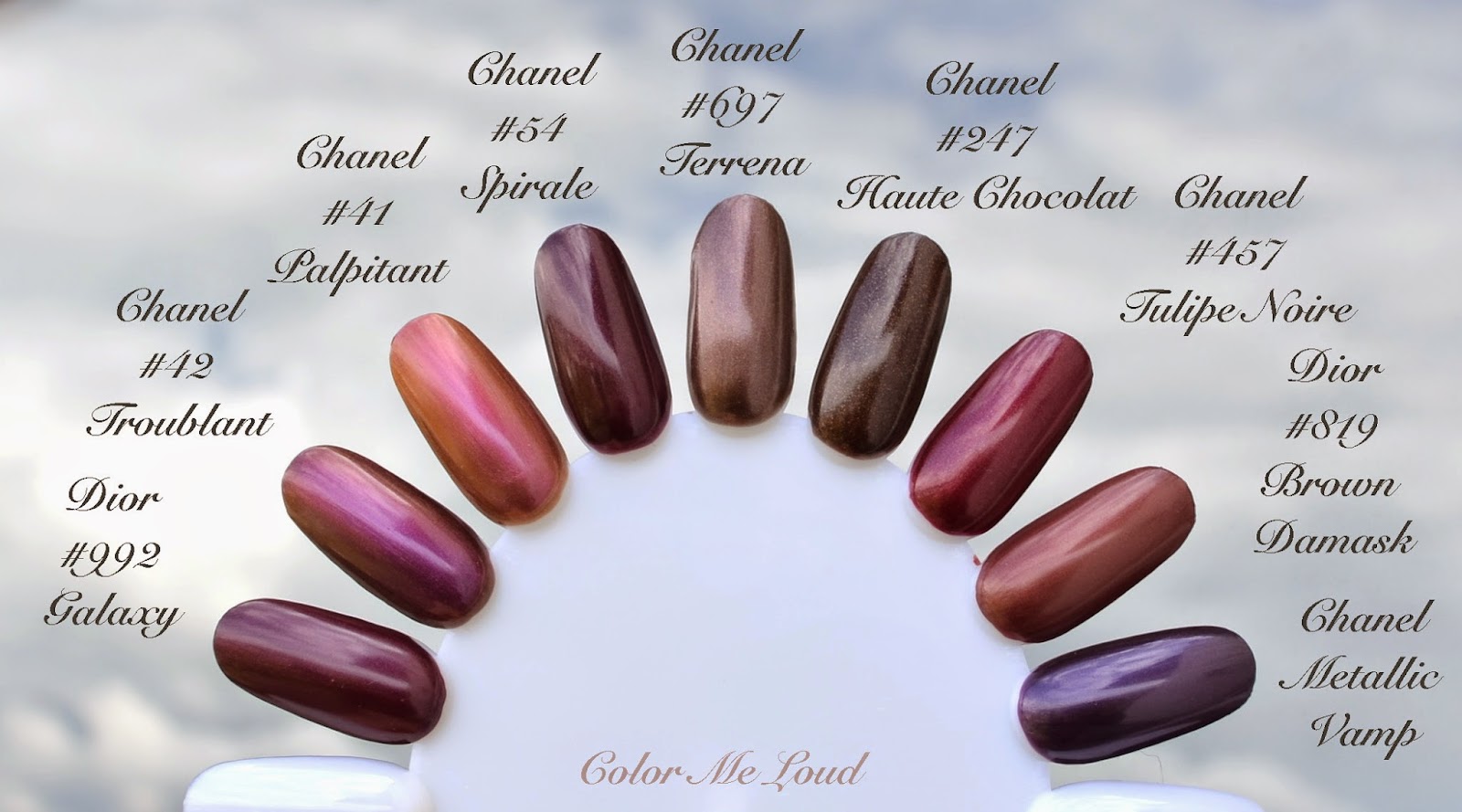 Chanel Le Vernis #717 Coquelicot, #707 Meriterranée, #727 Lavanda and #697  Terrana, Review, Swatch & Comparison, Méditerranée Collection for Summer  2015 | Color Me Loud