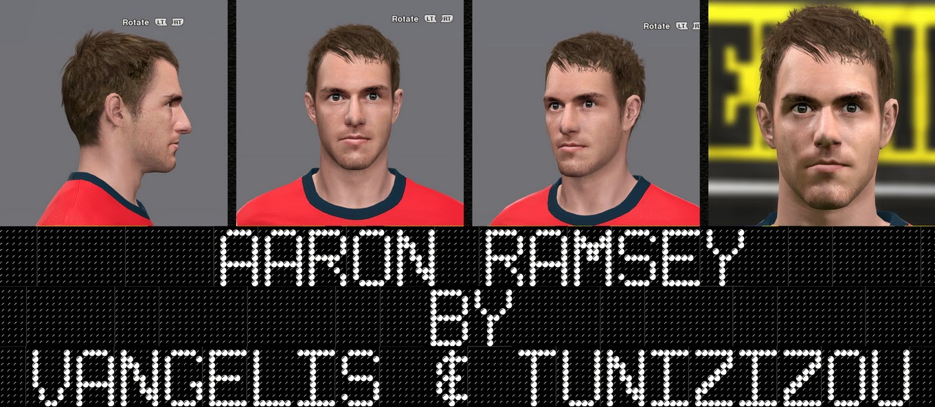 pes-modif: PES 2014 Ramsey Face by Vangelis