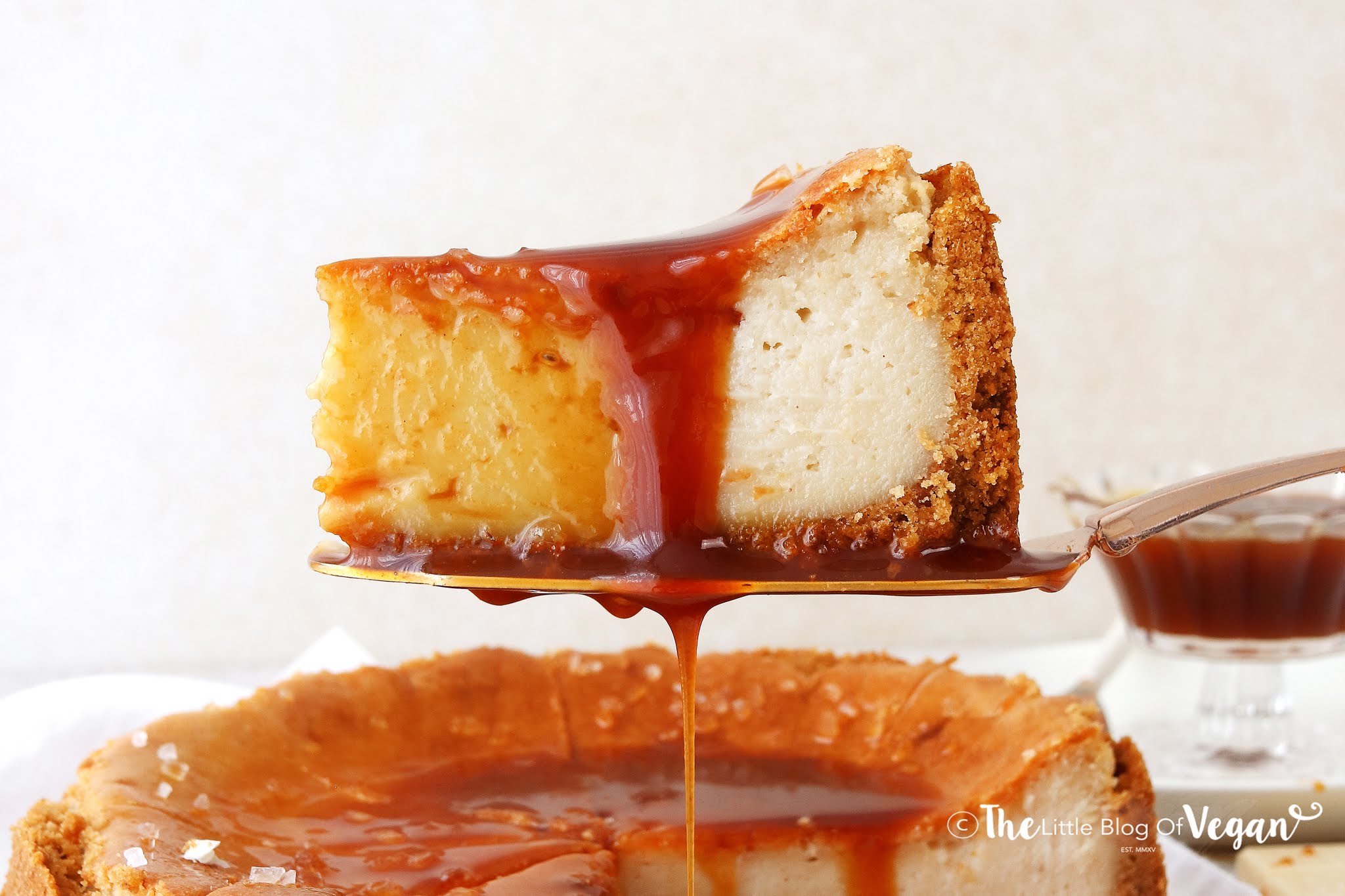 White Chocolate and Salted Caramel Cheesecake The Little Blog Of Vegan