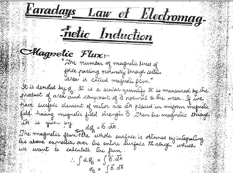 Faraday's law equations picture