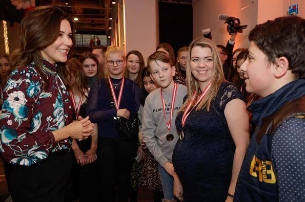 Crown Princess Mary of Denmark attended Media Contest 2020 (Mediekonkurrencen) awards ceremony at JP/Politikens Hus