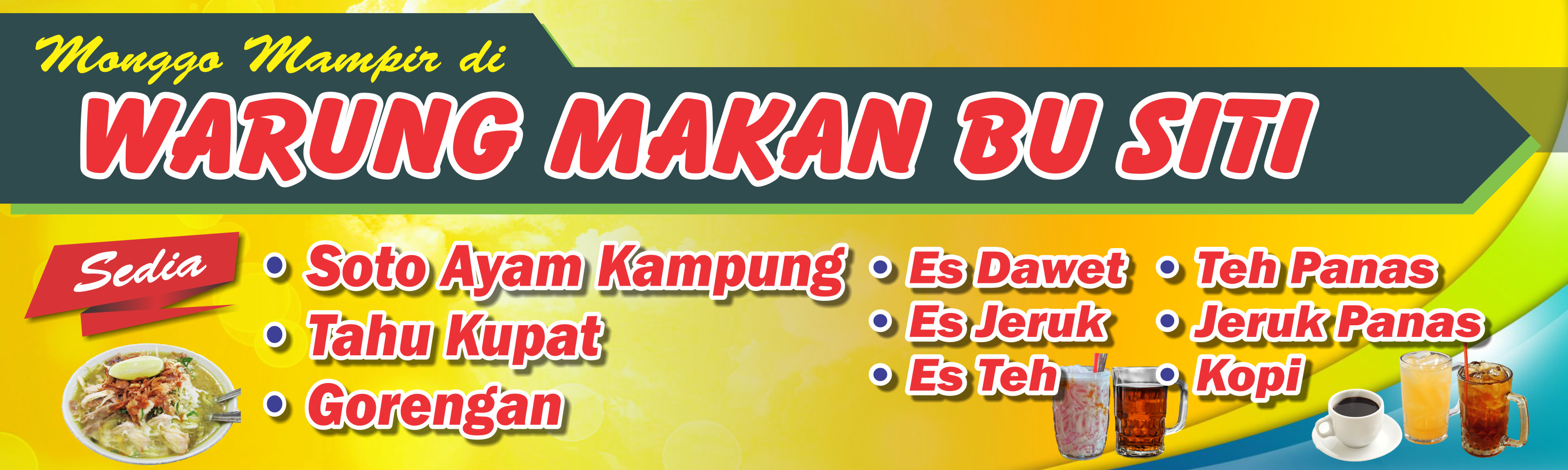 Spanduk Warung Makan Vector CDR - Format .cdr