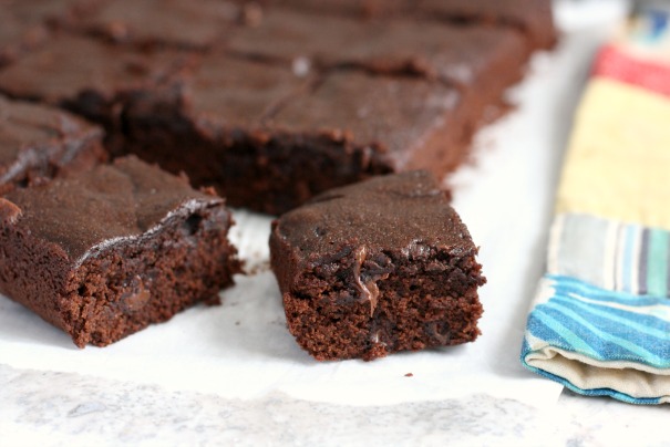 Big batch fudgy lentil brownies get their great texture from a simple red lentil puree.