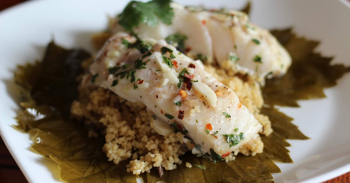 White Bass Steamed In Grape Leaves