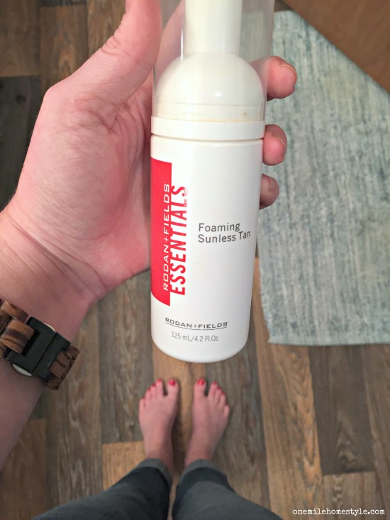 Best sunless tanner out there! Check out the Rodan and Fields Foaming Sunless Tan!