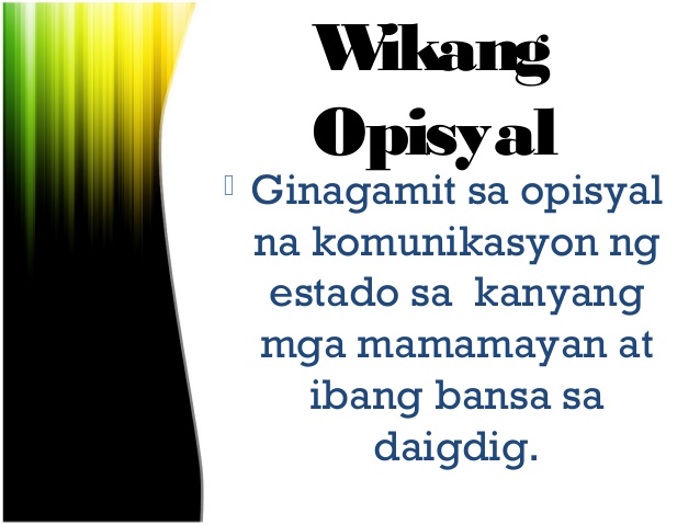 wikang opisyal - philippin news collections