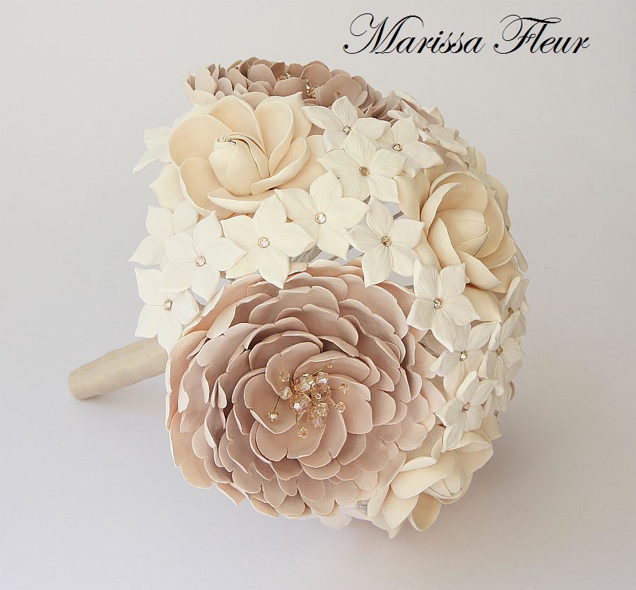 A Touch Of Beauty...: Ivory Bridal Bouquet With Peonies, Gardenias And ...
