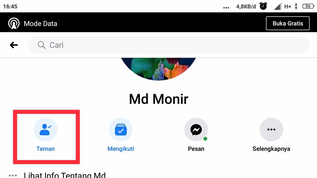 cara melihat permintaan pertemanan terkirim di fb android
