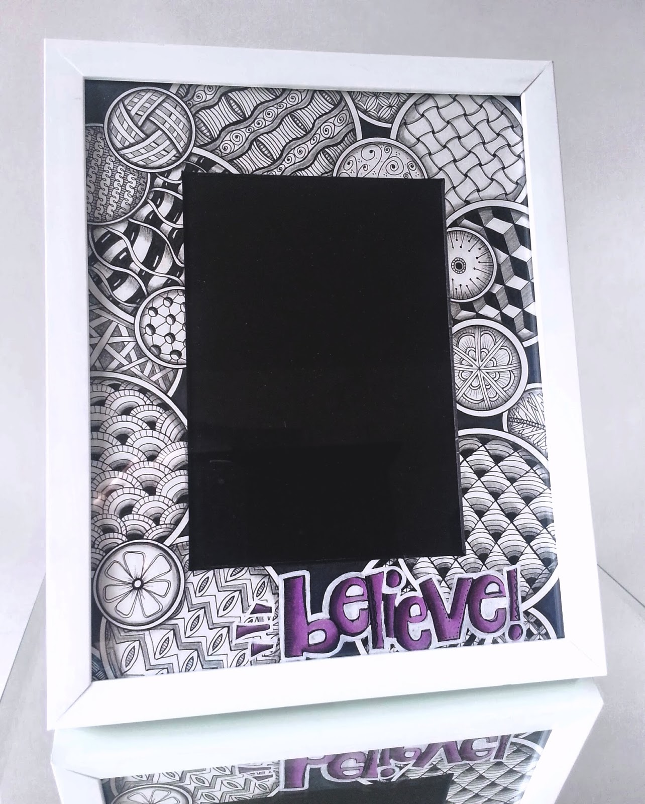 Midnight Pixy Designs Layered Circles Zentangle Frame