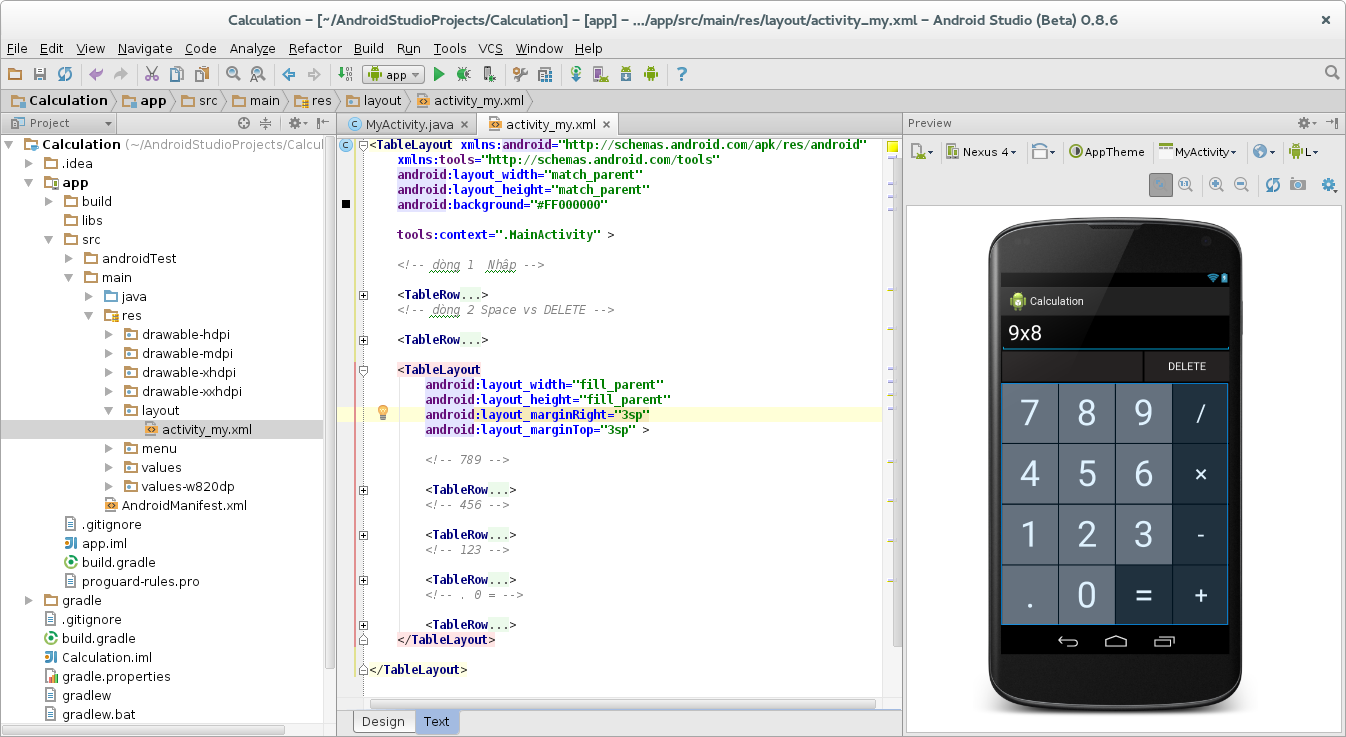 Thiết kế giao diện Android - App Calculation Android Studio | HỌC VIỆN ĐÀO  TẠO TRỰC TUYẾN-TẬN TÂM-CHẤT LƯỢNG