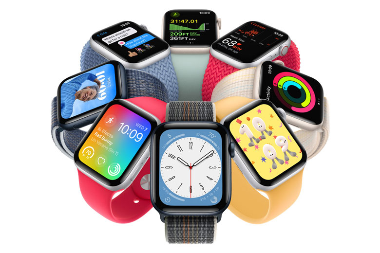 Đồng hồ Apple Watch SE (2022) GPS 44mm Silver - Viền nhôm, dây cao su - MNK23VN/A - Hàng chính hãng