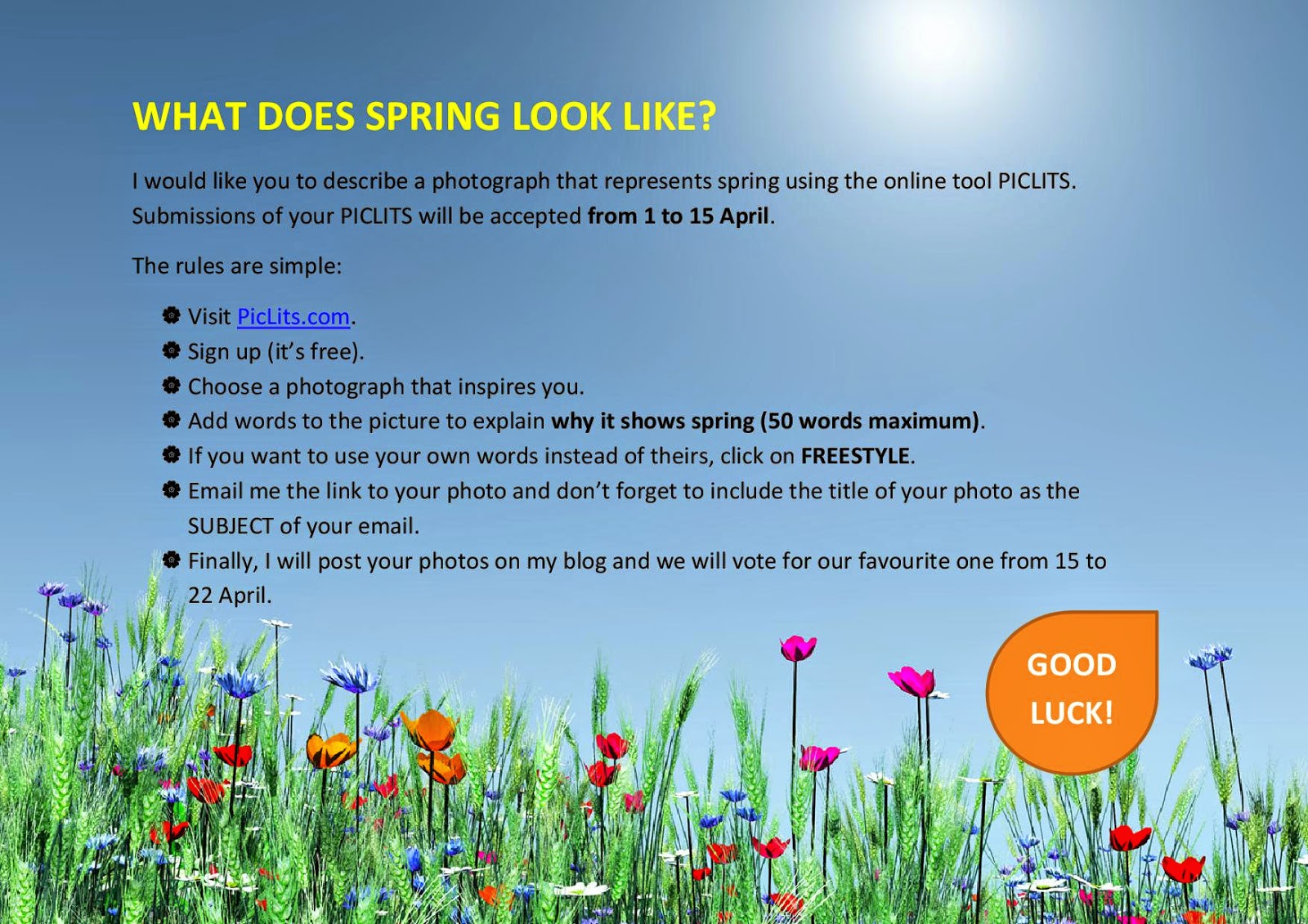 English Students Laura Jiménez WHAT DOES SPRING LOOK LIKE?