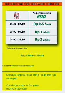 Tarif Esia Naik