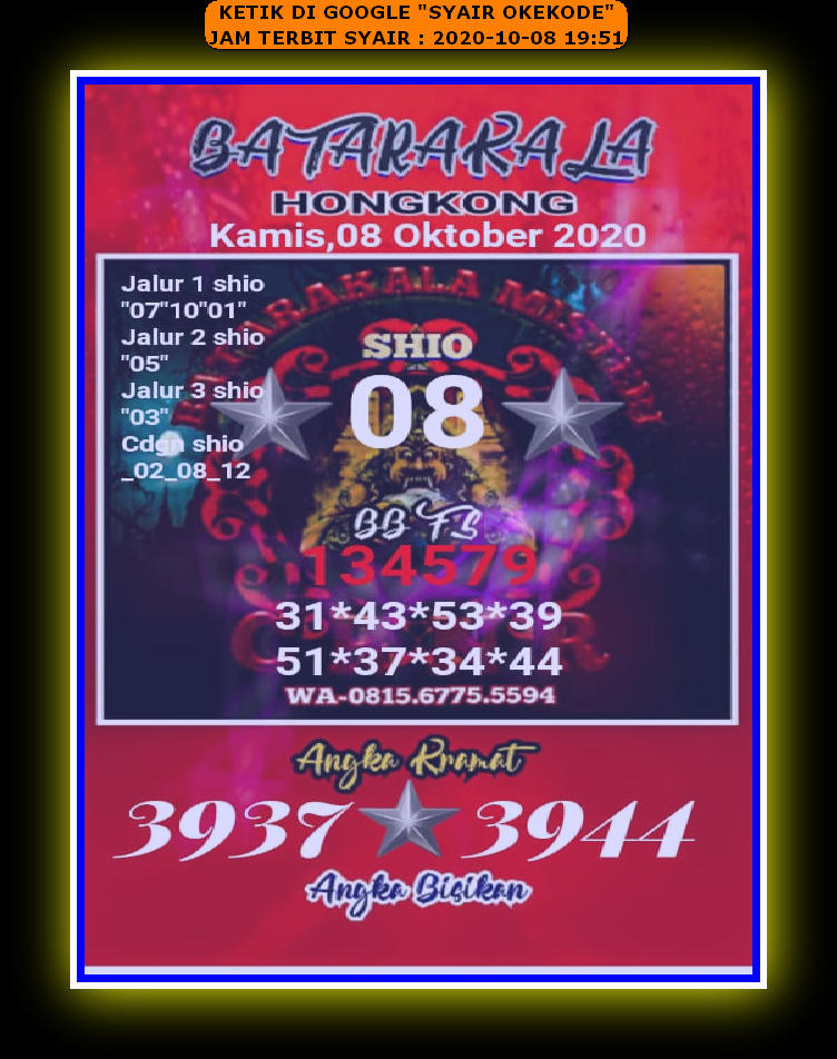 1 New Message Kode Syair Hongkong 8 Oktober 2020 Forum Syair Togel Hongkong Singapura Sydney