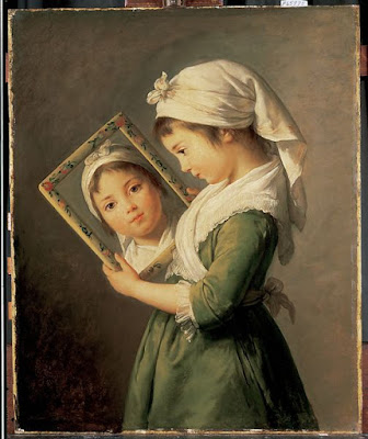 Julie Le Brun Looking in a Mirror by Elisabeth Louise Vigée Le Brun