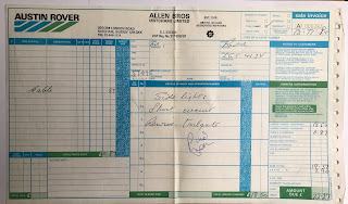 Allen Bros invoice 13 November 1984
