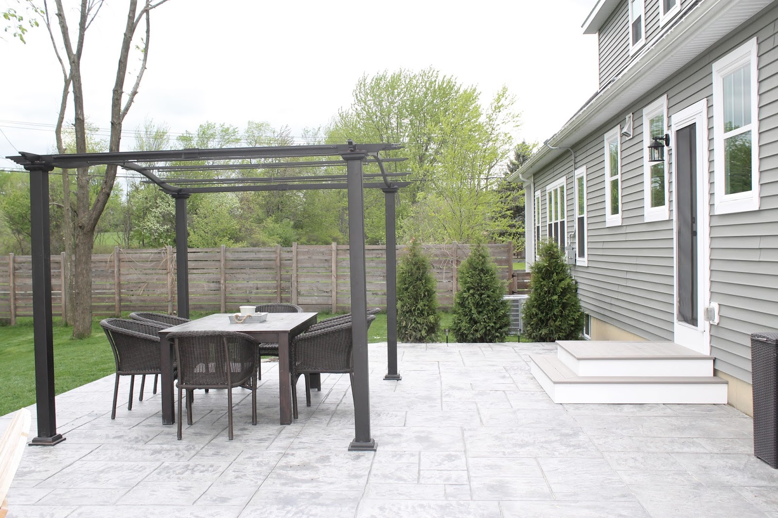 Our Stamped Concrete Patio Makeover The Unique Nest