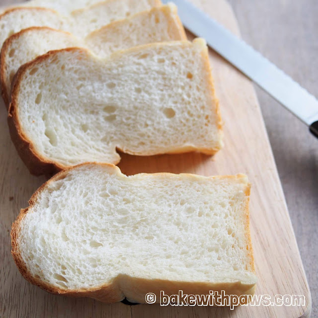 Shokupan Japanese Soft White Bread (Yudane Method) BAKE WITH PAWS