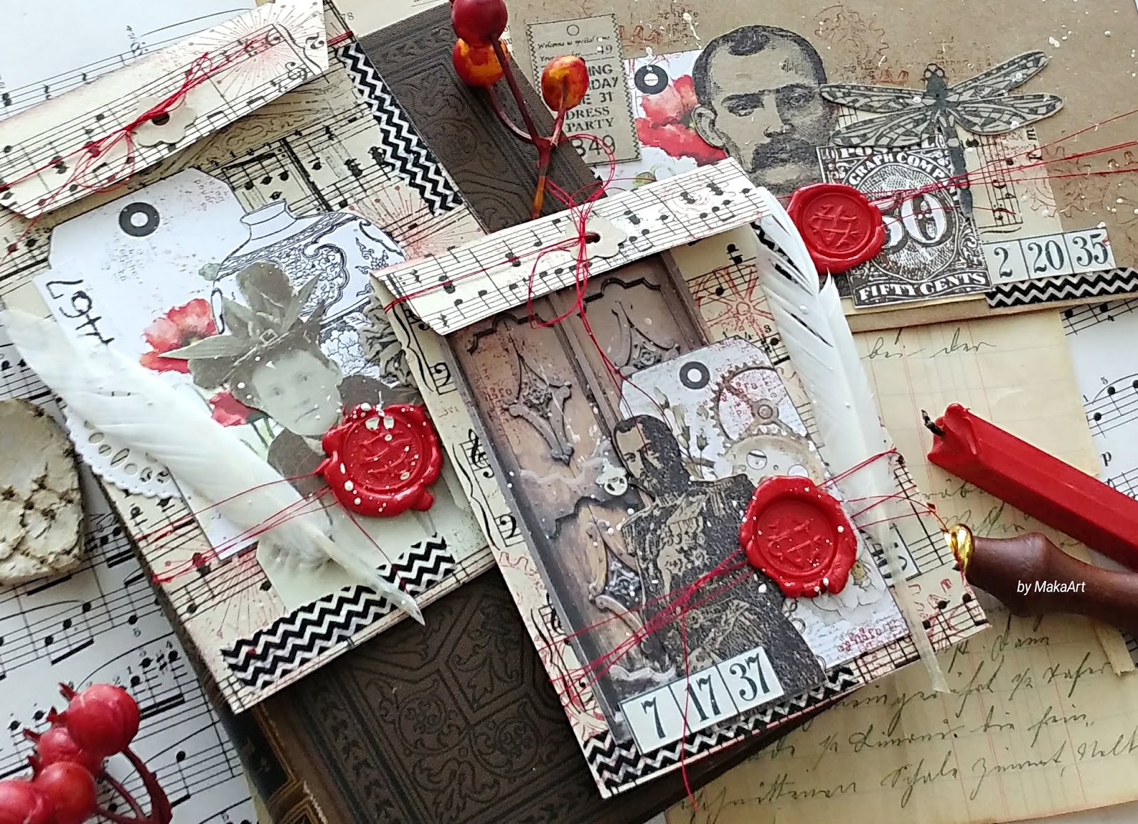 My journey through the mixed media world...: Almost like royal letters ...