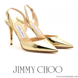 Queen Maxima wore Jimmy Choo Tilly Metallic Pumps