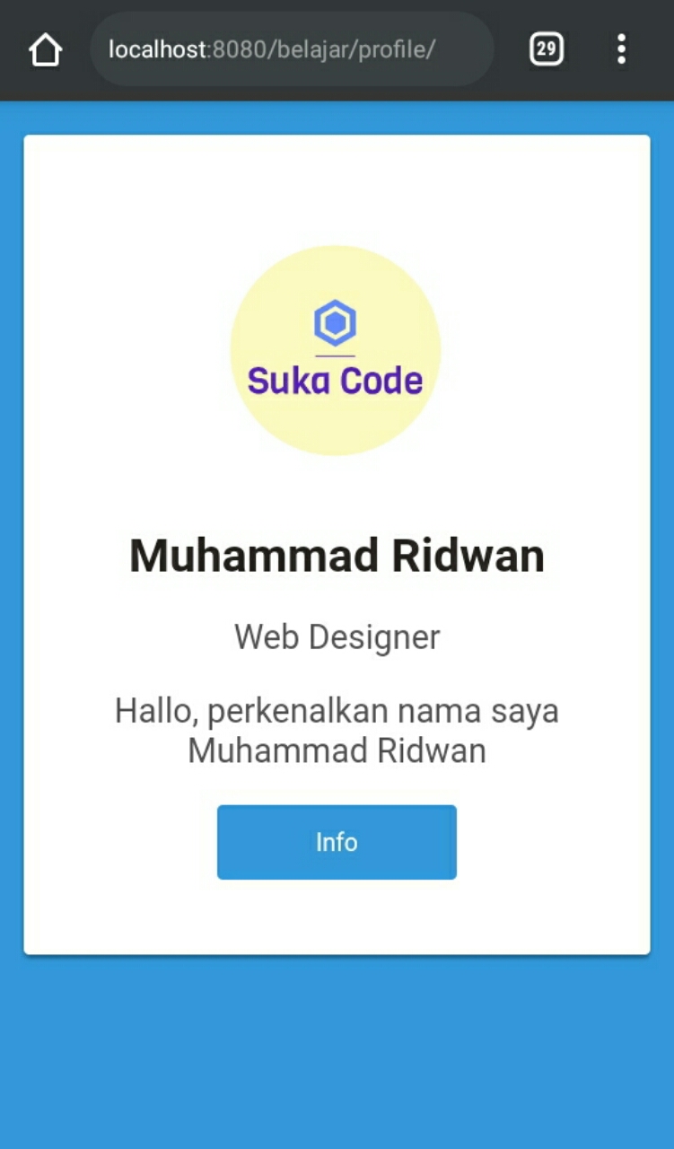 Web Design : Cara Membuat Profile Card Menggunakan HTML & CSS - Suka ...