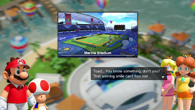 Mario Tennis Aces adventure mode scary Daisy threatening Toad