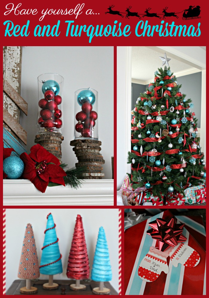 The Mandatory Mooch: Red and Turquoise Christmas Decor