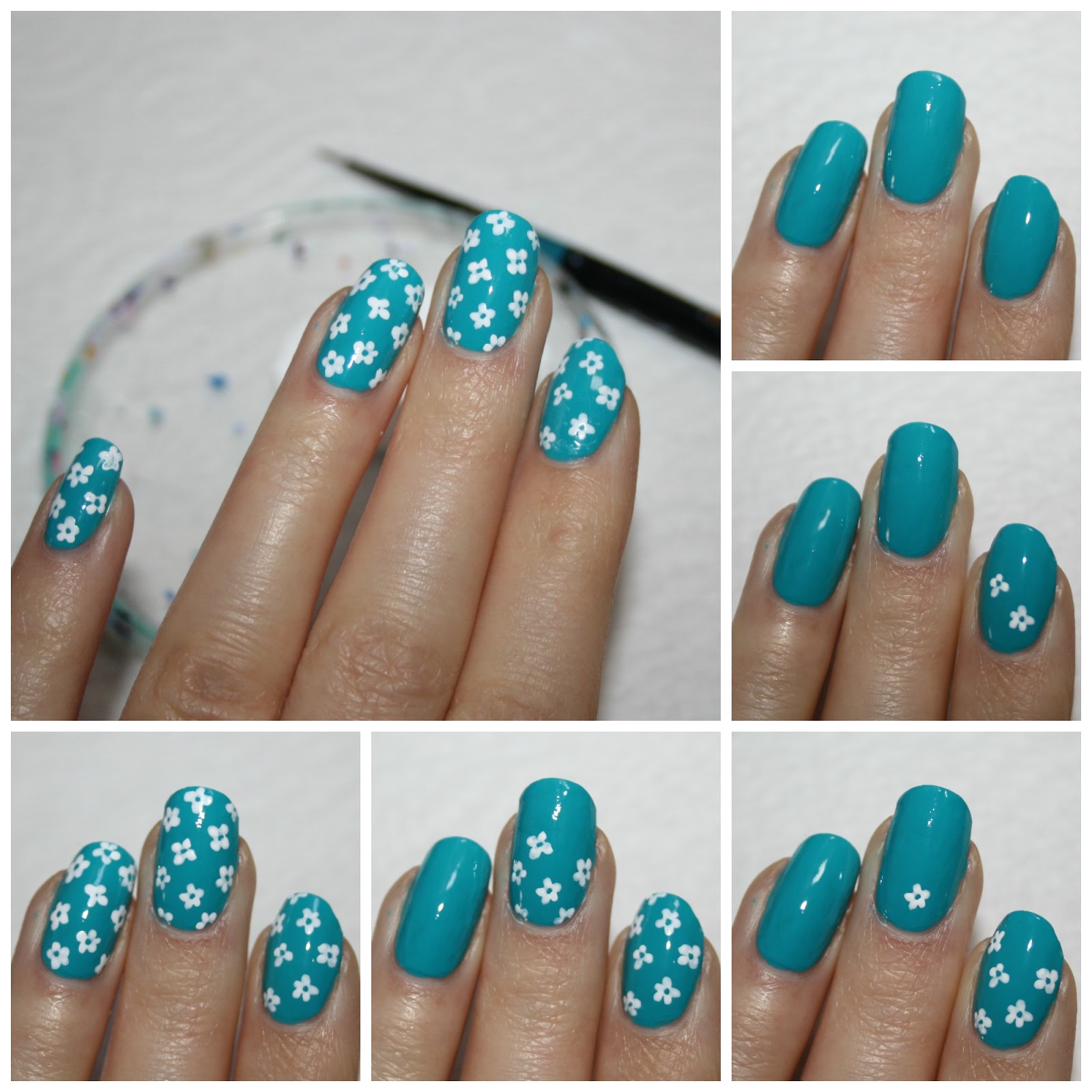 Simple Flower Nails