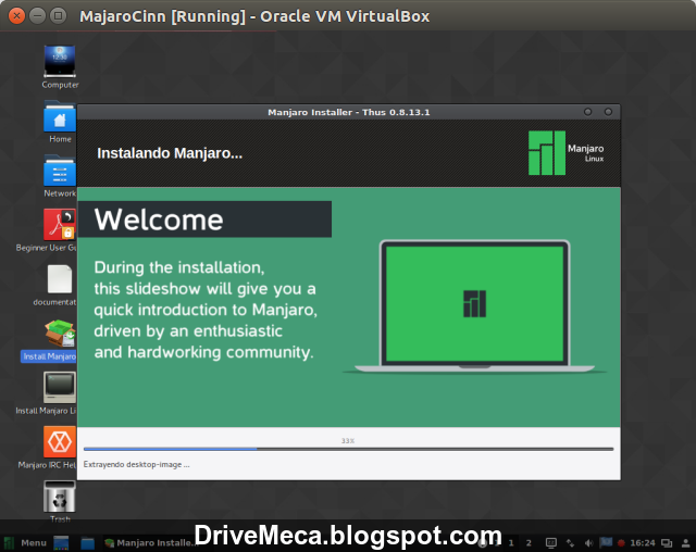 DriveMeca instalando Linux Manjaro Cinnamon paso a paso