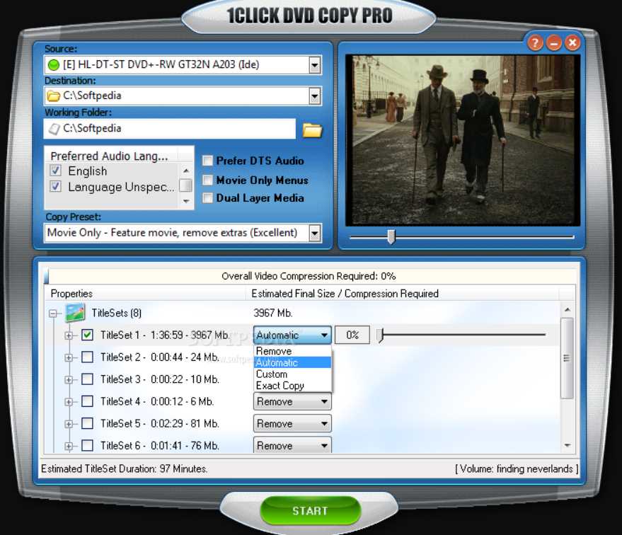 1CLICK DVD Copy Pro 5.1.3.3 poster box cover