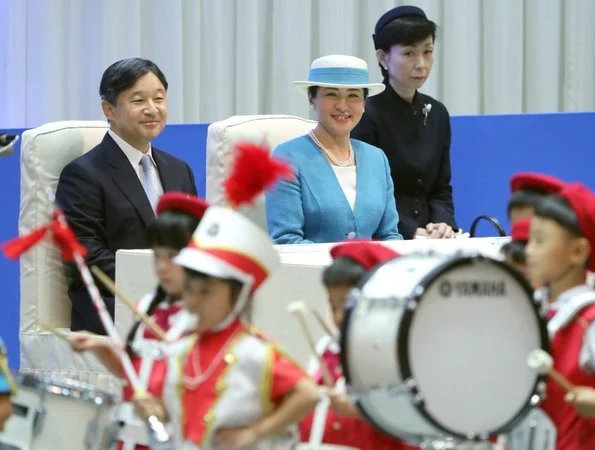 Emperor Naruhito and Empress Masako attended a national festival for marine conservation at Akita