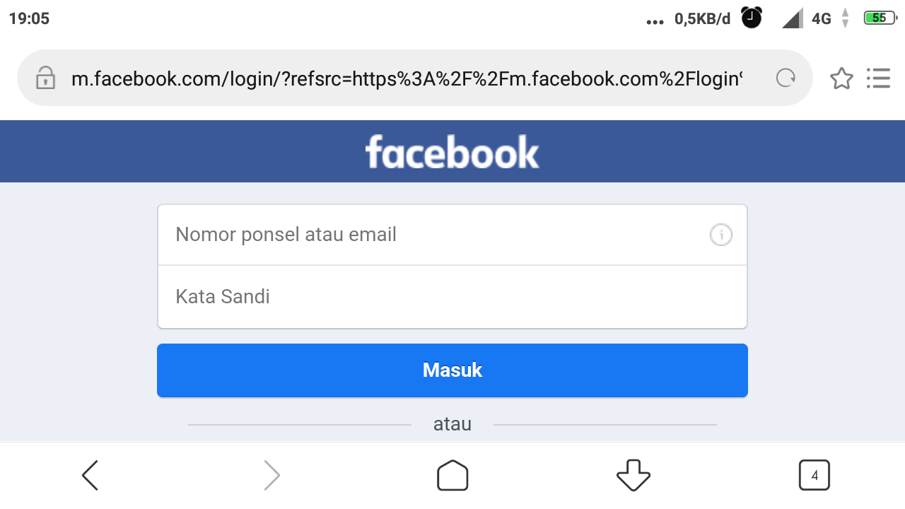 Facebook login