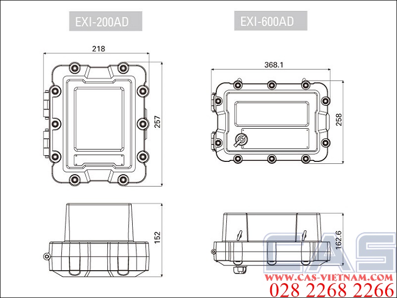 EXI-600AD-dimensions