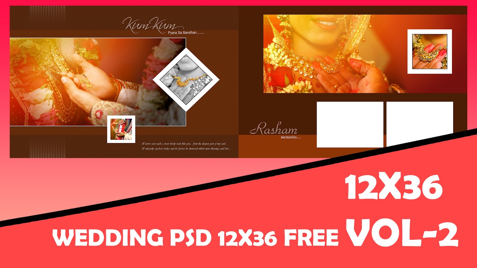Download Indian Wedding 12x36 Dm Psd Template Vol 02 Free Download PSD Mockup Templates