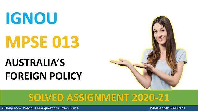 MPSE 013 Solved Assignment 2020-21, IGNOU Solved Assignment, 2020-21, MPSE  013, IGNOU Assignment