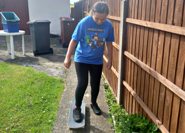 Youngest on skateboard