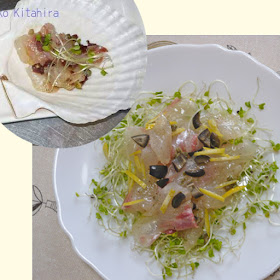 地中海料理バイブル 健康生き生きダイエット おもてなしレシピ 前菜 鯛のカルパッチョ R 035