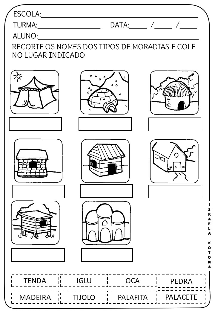 Educação infantil facil: Casa, tipos de moradias