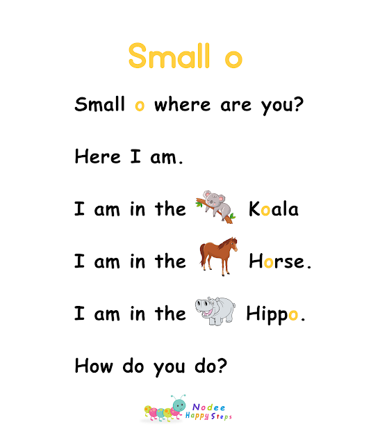 Letter O 'Uppercase-Lowercase' - Alphabet Stories - Reading Comprehension Worksheet