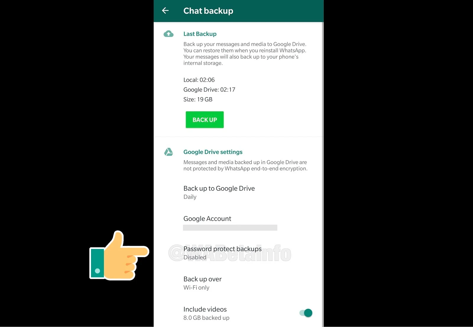 Good news! Soon Whatsapp users will be able to protect their Google Drive backup data