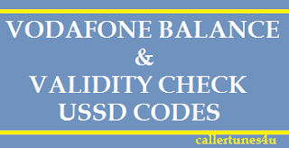 Vodafone Balance and Validity Check Code - Callertunes4u