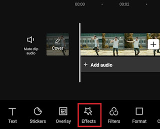 open the effects menu open the effects menu
