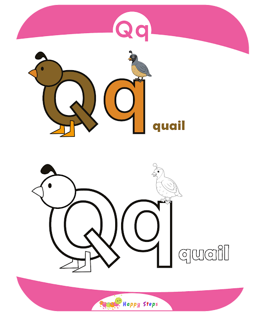 Coloring Worksheets-  Letter Q