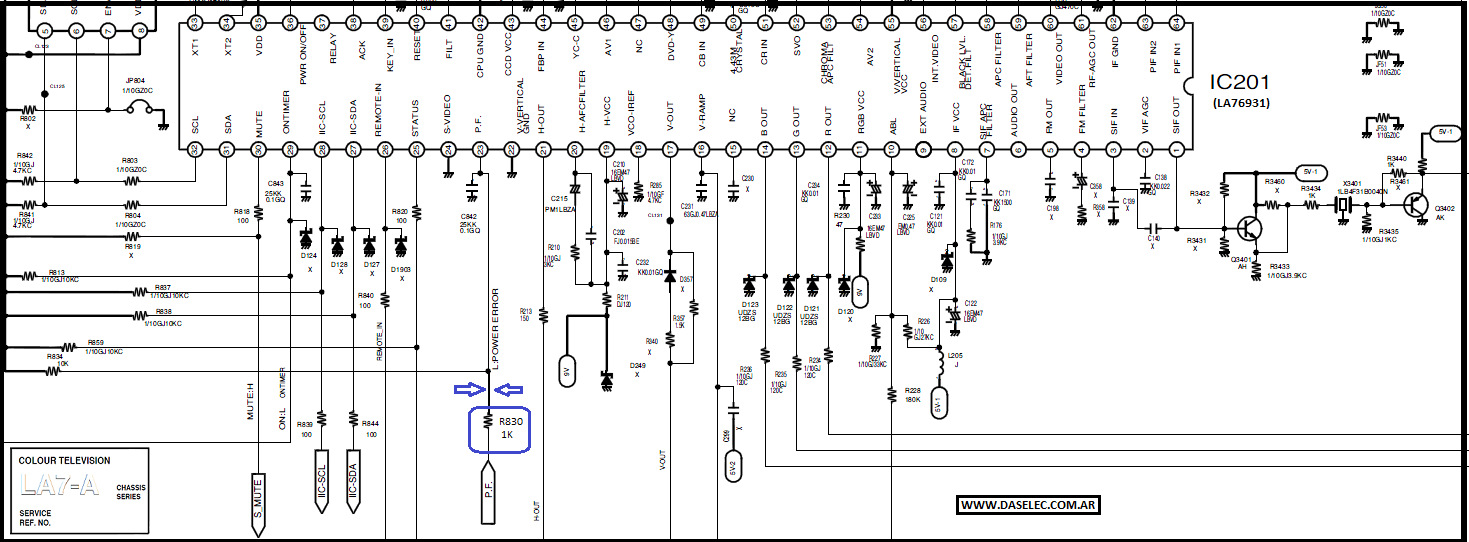 Circuit Diagram Of Colour Tv La76931