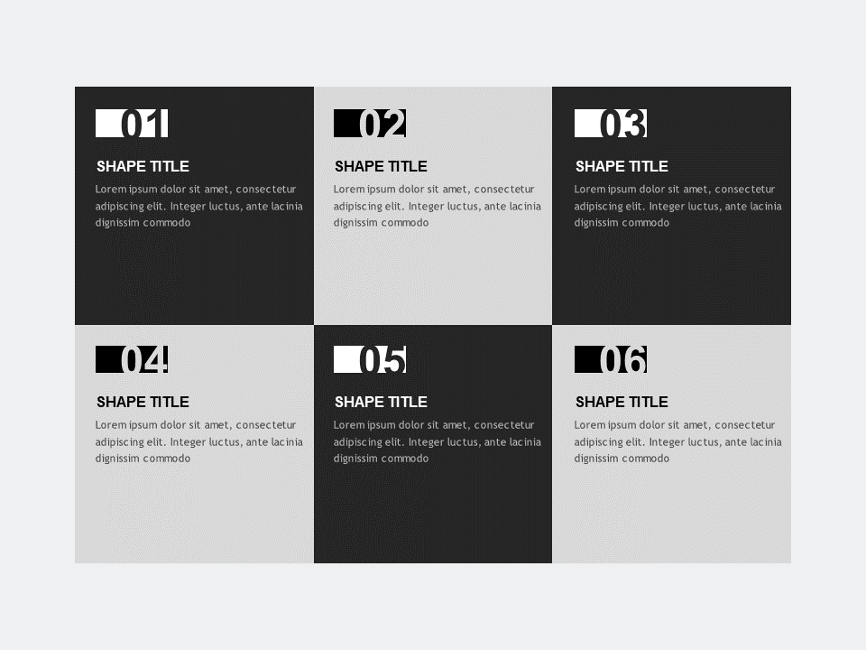 Square Matrix Grid PowerPoint Templates PowerPoint Free