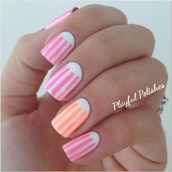 half nail moons nails acrylic simple challenge moon sun peach pretty