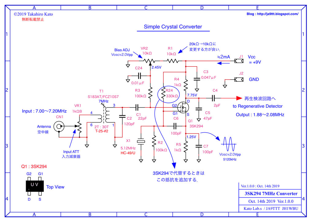 Radio Experimenter's Blog 【回路】Dual Gate FET RFAmp. Design