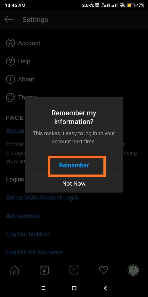 How to Logout of Instagram Account From All Devices [2023] - Techk