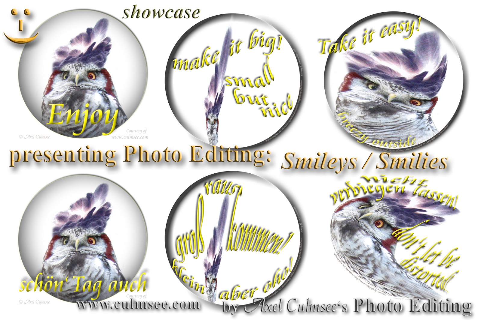 Smiley buttons compilation Photo Editing extreme with Hawk-Owls