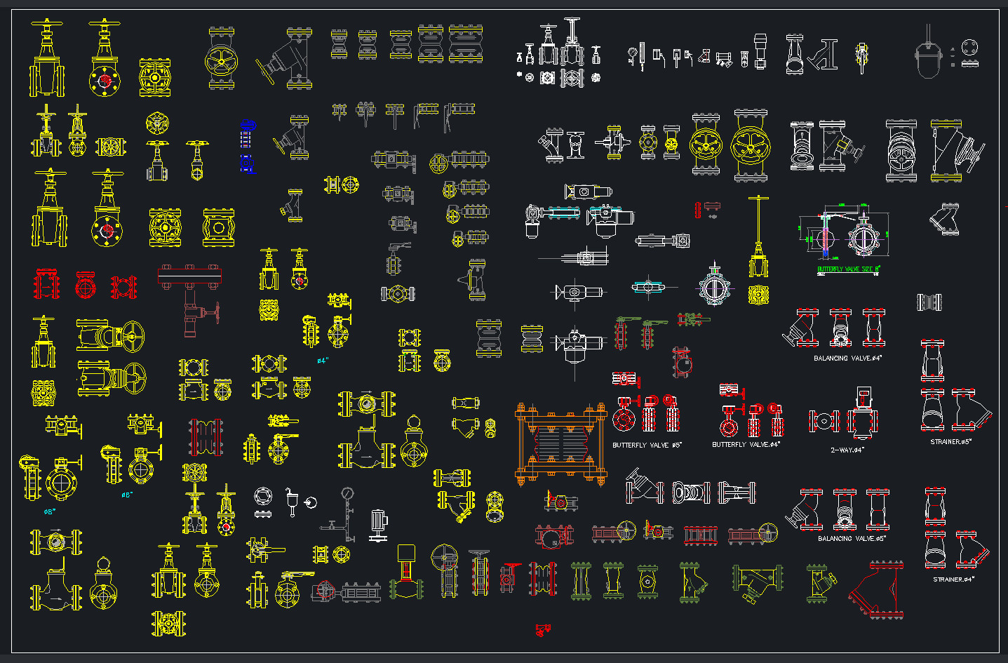 Pipe Fitting CAD Blocks Civil Engineering